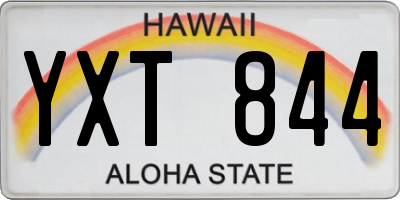 HI license plate YXT844