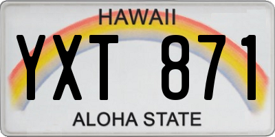 HI license plate YXT871