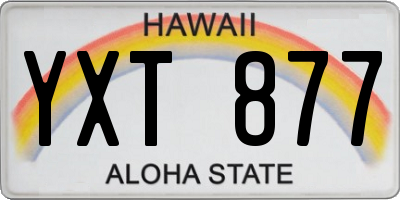 HI license plate YXT877