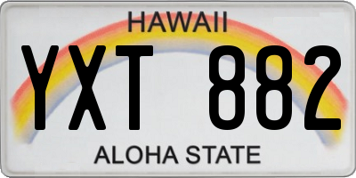 HI license plate YXT882
