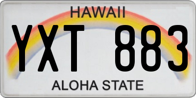 HI license plate YXT883