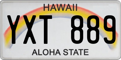 HI license plate YXT889