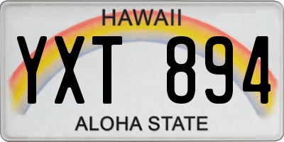 HI license plate YXT894