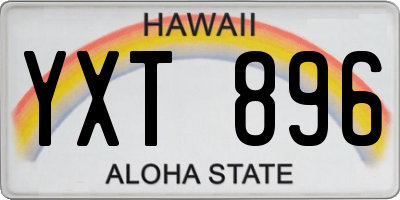 HI license plate YXT896