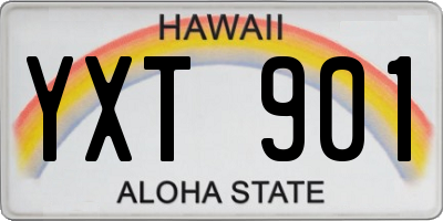 HI license plate YXT901
