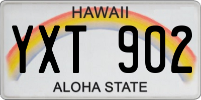 HI license plate YXT902