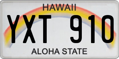 HI license plate YXT910