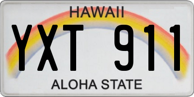 HI license plate YXT911