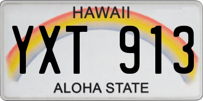 HI license plate YXT913