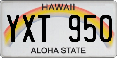 HI license plate YXT950