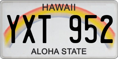 HI license plate YXT952