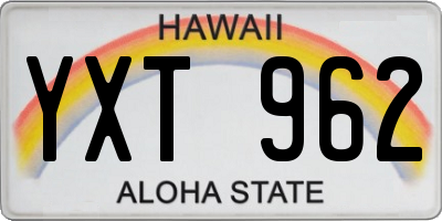 HI license plate YXT962