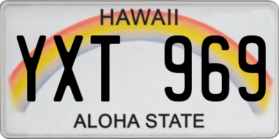 HI license plate YXT969