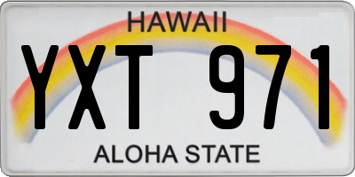 HI license plate YXT971