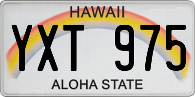 HI license plate YXT975
