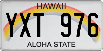 HI license plate YXT976