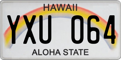HI license plate YXU064