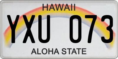 HI license plate YXU073