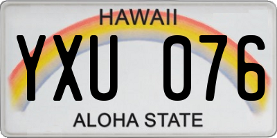HI license plate YXU076