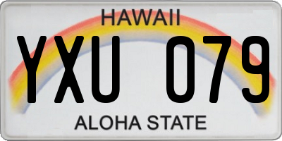 HI license plate YXU079