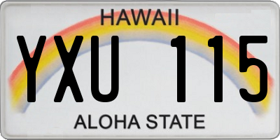 HI license plate YXU115