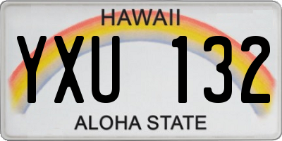 HI license plate YXU132