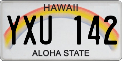 HI license plate YXU142