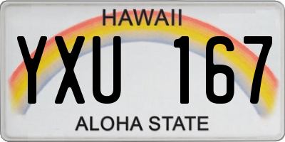 HI license plate YXU167