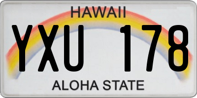 HI license plate YXU178