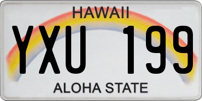 HI license plate YXU199