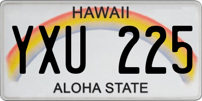 HI license plate YXU225