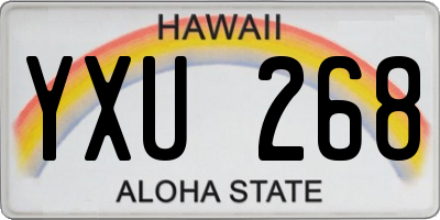 HI license plate YXU268