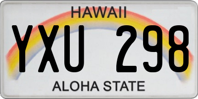 HI license plate YXU298