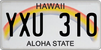 HI license plate YXU310