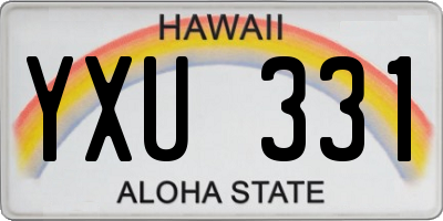 HI license plate YXU331