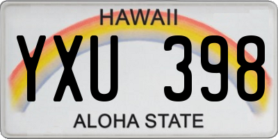 HI license plate YXU398