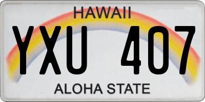 HI license plate YXU407