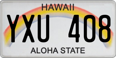 HI license plate YXU408