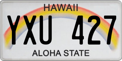 HI license plate YXU427