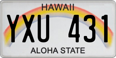 HI license plate YXU431