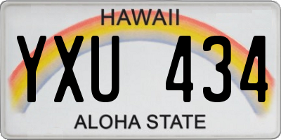 HI license plate YXU434