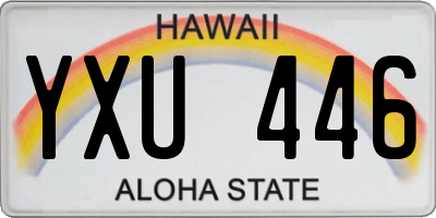 HI license plate YXU446