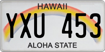 HI license plate YXU453