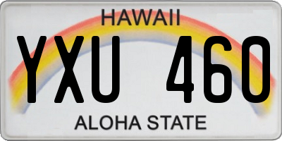 HI license plate YXU460