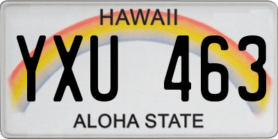 HI license plate YXU463