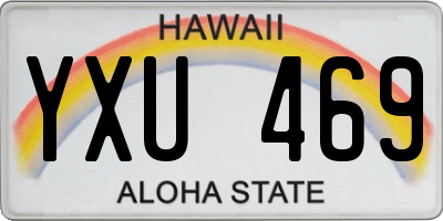 HI license plate YXU469