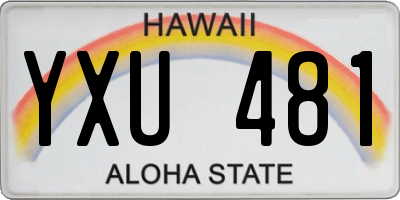 HI license plate YXU481