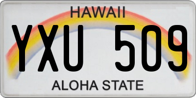 HI license plate YXU509