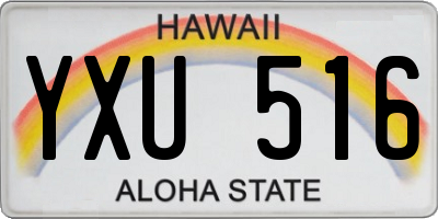 HI license plate YXU516