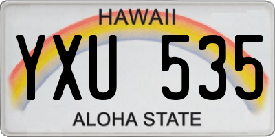 HI license plate YXU535